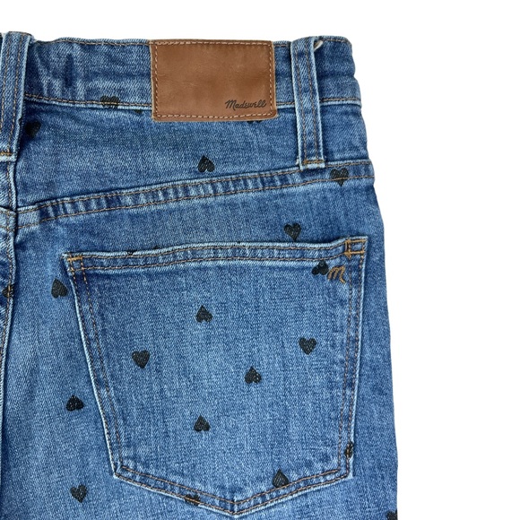 Madewell Women’s Classic Straight Jeans Heart Print Edition Harwell Wash Size 27 - Picture 4 of 10